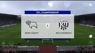 FIFA 20 - Derby County vs West Bromwich Career Mode | EFL Championship Gameplay - PS4