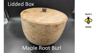 Maple Root Ball Lidded Vessel With Walnut Finial