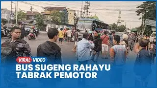 Kecelakaan Bus Sugeng Rahayu Tabrak Beat Buntut Ngeblong di Bypass Mojokerto