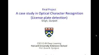 License Plate Detection: A Case study in Optical Character Recognition (2 min Video