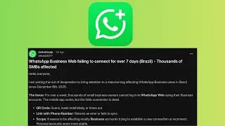 Не удаётся подключить свой аккаунт WhatsApp Business к веб-версии (сканирование QR-кода постоянно...