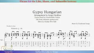 Gypsy Hungarian (Arrangement by Sergei Orekhov) for Classical Guitar with Tab