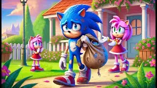 Poor Sonic Leaves Home&hellip; Amy Tries to Stop Him 💔🏠Sonic The Hedgehog 3 Animation