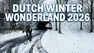 Snow Ride in Dutch Streets 🚴❄️ | Netherlands Winter Wonderland