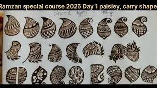 Ramzan special course 2026 day1 beginners Mehndi design Arabic mehandi design paisley shape tutorial