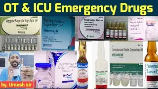 OT Emergency drugs || ICU Emergency drugs || Emergency drugs || Medical || Hospital drugs