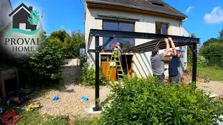 Proval'Home | Avant / Apr&egrave;s et timelapse complet de la pose d'une terrasse suspendue XXL