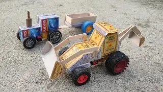 Как сделать экскаватор JCB дома из спичечных коробков | Экскаватор-погрузчик JCB своими руками | ...