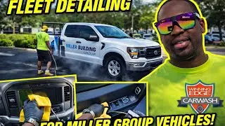 Professional Fleet Detailing | Miller Building Group Vehicles | Winning Edge Carwash 