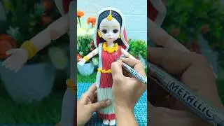 Diy Beautiful Indian Mother Making With Home Made Clay🥰💕💃 #shorts #clayart #handmade #mother