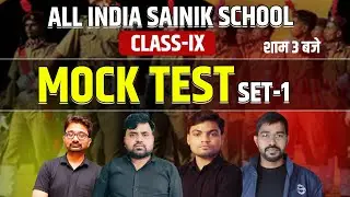 Sainik School Class 9 Mock Test 2025 | Set-1 | Complete Practice Paper with Solutions