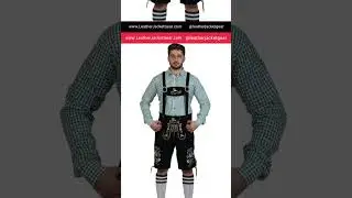 Multi Embroidered Short Lederhosen Night Black #lederhosen #oktoberfest #shorts