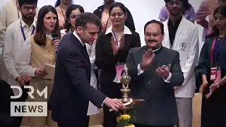 UNSEEN VIDEO: Emmanuel Macron Lights Diya During Visit to AIIMS in New Delhi | AC1Z