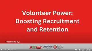 OCGA/Canadian Postcode Lottery Foundation - Volunteer Power,  Boosting Recruitment and Retention