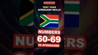 Learn Afrikaans: Numbers 60-69 | Quiz
