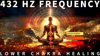 Lower Chakra Healing and Cleansing 432 Hz Frequency | Root, Sacral & Solar Plexus Chakra Meditation