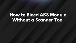 Как прокачать модуль ABS без сканера