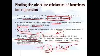 Chapter06.01 Prior Knowledge for Regression: Absolute Minimum of a Function of One Variable.