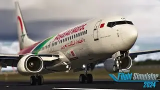 Flight Simulator 2024: Smooth landing in Rabat airport  | Royal Air Maroc | PMDG 737