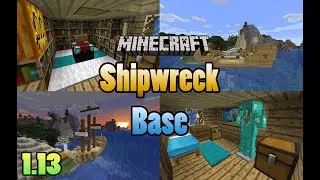 Minecraft Shipwreck Base Tutorial. Update Aquatic 1.13