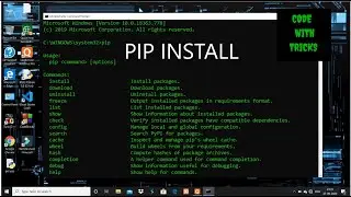 how to install pip in window 7/8/10 pc [PIP] || pip packages free setup