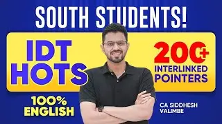 [ENGLISH] IDT HOTS - CA Final - Jan'26 | ⬆ Marks | Avoid Mistakes ❌ | CA Siddhesh Valimbe
