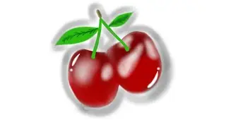 3d realistic cherry fruit drawing on sketchbook app drawing 