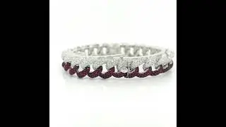 18Kt White Gold Diamond Ruby Bracelet