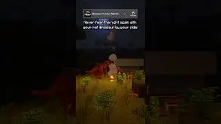 Never fear the night again with your pet dinosaur by your side! #minecraft #dinosaurs #jurassic