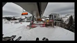 Orange Bubble Express lift at Park City, 1 Jan 2025