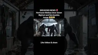 СРОЧНЫЕ НОВОСТИ 🚨 Ураган Мелисса снес Бигфута и его дом Бредды 😂😂😂 #шорты #бигфут