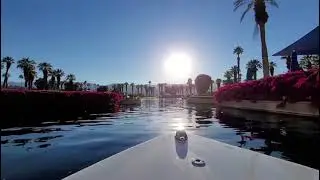 Take a boat to your hotel room