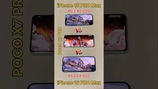 POCO X7 PRO 😈 vs iPhone 16 PRO 💀 vs iPhone 15 PRO Max - FREEFIRE GAMING SPEED TEST #freefire #bgmi