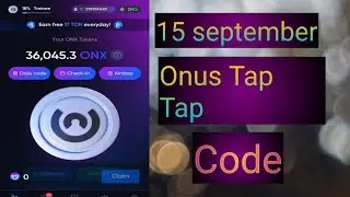 15 september Onus tap tap code #15september #onusdailycode #onus