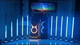 2x Partybox Ultimate 1100 com 10x PartyLight  tocando melô de future . 