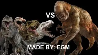 Reacting D-Rex vs T-Rex & Spinosaurus & Giganotosaurus & Indominus Rex Epic Battle Stop Motion 