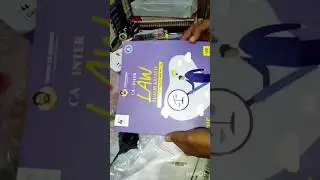 BEST BOOK FOR CA INTER LAW || #caloveCA shubham singhal sir #caaspirants #unboxing #icai