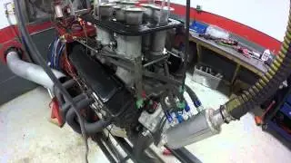Dyno testing a MSA 360 sprint car engine at Buege High Performance