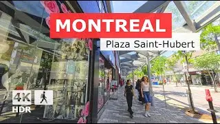 [ 4K ] Part 1 : Plaza Saint-Hubert Walking  tour | Montreal Canada 2024