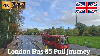 [4K] London bus ride 2023 | double decker bus route 85 Kingston to Putney Bridge