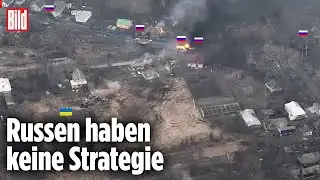 Ein ukrainischer Panzer schl&auml;gt mehrere russische Panzer in die Flucht | Nowa Bassan