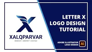 Letter X Logo Design Tutorial | Adobe illustrator logo Xalqparvar Design Tutorial
