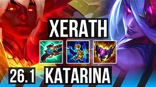 XERATH vs KATARINA (MID) | 57K damage | KR Challenger | 26.1