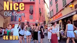 Nice, France - Old Town - Evening Walking tour - 4K UHD 60 fps