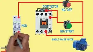 single phase motor connection with magnetic contactor wiring diagram