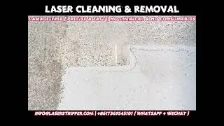 Laser Cleaning Concrete Remove Stains from Marble Floors in Construction