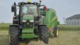 Zgrabianie i Belowanie Siana 2021 /John Deere 6920 /John Deere 6155 M John Deere V451R /Tonutti T13