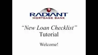 RMB New Loan Checklist Tutorial