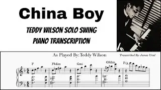 Teddy Wilson  Solo Jazz Piano Transcription - China Boy