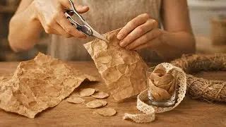 Я взяла бумажный пакет и кружева, результат просто фантастический! Идеально для Дня Валентина